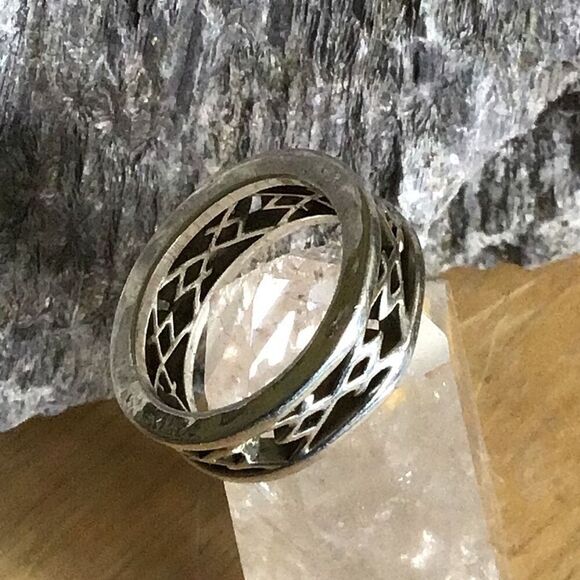 Ring, Sterling Silver Ring, Band, Unisex, Womens, Mens, Handmade, size 9.75 - Picture 7 of 11